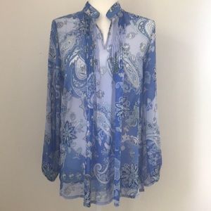 Susan Graver Blue Tunic sz S